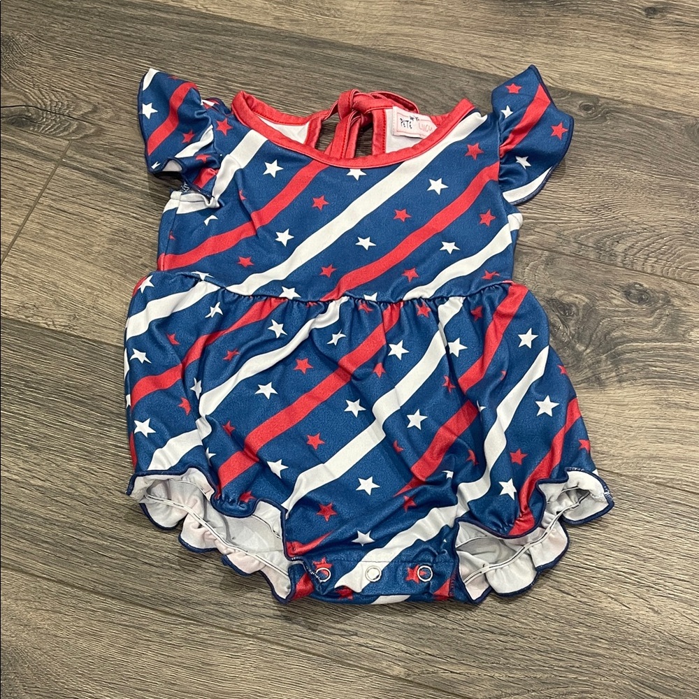 Ruffle Butts Patriotic Star Romper